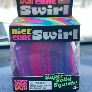 Nee Doh Swirl Super Solid Squish Cube